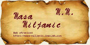 Maša Miljanić vizit kartica